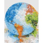Malování podle čísel Barevný globus