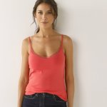 s integrovanou podprsenkou 2 v 1 korálová – Zboží Dáma