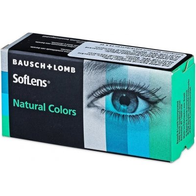 Bausch & Lomb SofLens Natural colors Dark Hazel barevné nedioptrické 2 čočky – Zboží Mobilmania