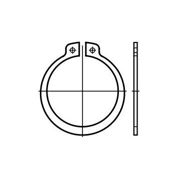 Pojistné kroužky na hřídele - vnější segrovky DIN 471, pro hřídel průměru 12 mm, 10 ks