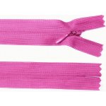 Spirálový zip no.3 skrytý nerozepínací 20cm - více barev color: 546 fuchsiová růžová – Hledejceny.cz