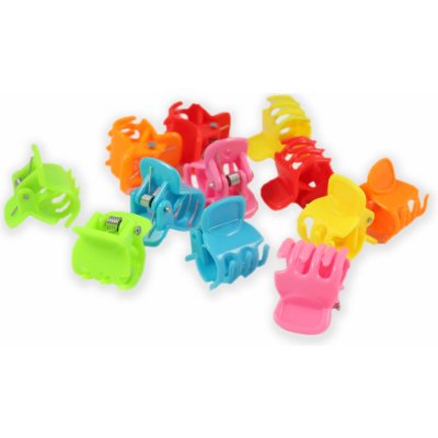 Barevné skřipečky na vlasy, 12 ks – Zboží Dáma