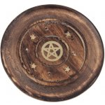 Mani Bhadra Stojánek na vonné tyčinky talířek antik Pentagram 10 cm – Hledejceny.cz