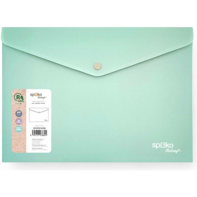 Spoko Spisové desky s drukem Spoko ReLeaf Soft touch - A5 / mentolofá 502491 – Zboží Živě