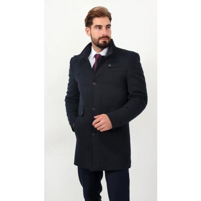 Pánský zimní elegantní kabát černá – Sleviste.cz