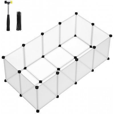 Goleto Bílá plastová ohrádka pro domácí mazlíčky 125 x 63 x 42 cm – Hledejceny.cz