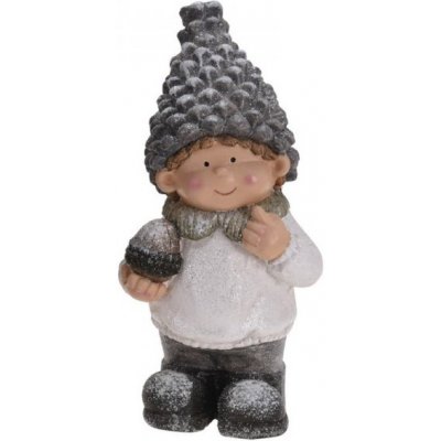 Sezónkovo Zimní chlapec s čepicí z koblihy 34 cm