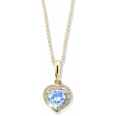 Cutie Jewellery Zlatý srdíčko Z6308ZN-Arctic Blue