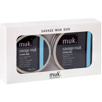 muk HairCare SAVAGE DUO Stylingová matující hlína na vlasy Savage Muk 50 g + Stylingová matující hlína na vlasy Savage Muk 95 g dárková sada