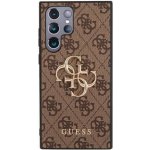 Pouzdro Guess 4G Metal Logo Samsung Galaxy S23 Ultra hnědé – Sleviste.cz