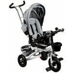 ECOTOYS Tříkolová otočná koloběžka 360 šedá deluxe se stříškou – Sleviste.cz