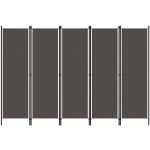 Shumee 5dílný paraván antracitový 250 x 180 cm – Zboží Mobilmania