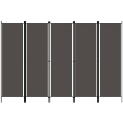 Shumee 5dílný paraván antracitový 250 x 180 cm – Zboží Dáma