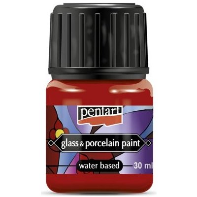 Pentart Barva na sklo a porcelán PENTART 30 ml ČERVENÁ – Zbozi.Blesk.cz