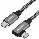 Premiumcord ku31cu1 USB-C zahnutý USB 3.2 GEN 2, 3A, 60W, 20Gbit/s, 1m – Zboží Mobilmania