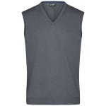 James & Nicholson pánský svetr bez rukávů JN657 šedý melír – Zboží Mobilmania