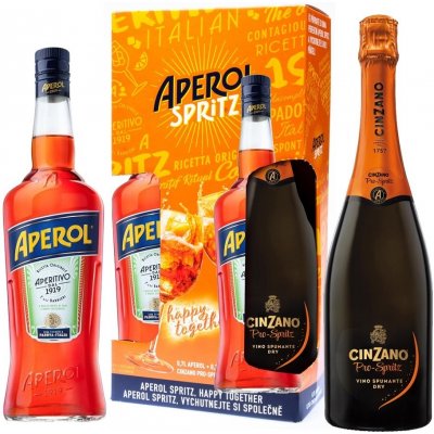 Aperol Spritz 11% 0,7 l (dárkové balení 1 sklenička) – Sleviste.cz