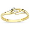 Prsteny Lillian Vassago Elegantní prsten z kombinovaného zlata LLV66 GR068
