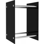 Shumee Dřevník, sklo, černý 40 x 35 x 60 cm – HobbyKompas.cz