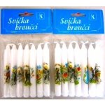 Kuncová Dana Vánoční lampionové Jednobarevné 95/12mm 12 ks Bílá – Zboží Dáma