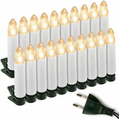 D05960 Nexos Klasické svíčky na vánoční strom teple bílá – Zboží Dáma