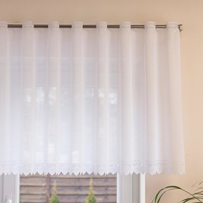 Dekorační metrážová vitrážová záclona ABDULA bílá výška 70 cm MyBestHome – Zboží Dáma