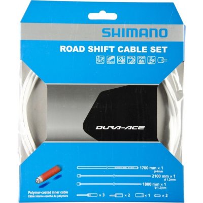 Shimano SP41 polymer Bowdeny+lanka set bílá – Zboží Dáma