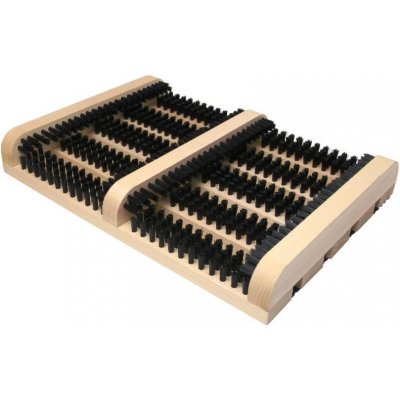 Strend Pro WMN.1 kartáčová rohož dřevěná 36 x 26,5 x 5,5 cm – Zboží Mobilmania