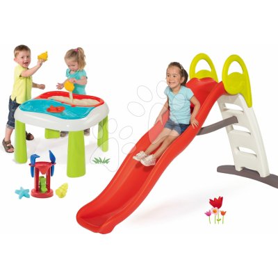 Smoby 310192-2 set Toboggan Funny a stůl na hraní Voda&Písek s mlýnem – Hledejceny.cz