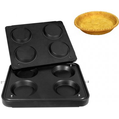 G.Gastro Formy pro stroj na tartaletky TMPIC - Tvar tartaletek: Kulaté - Ø 125 mm - Ø 100 mm - Výška: 18 mm - pro 4 tartaletek - D9783817 – Hledejceny.cz