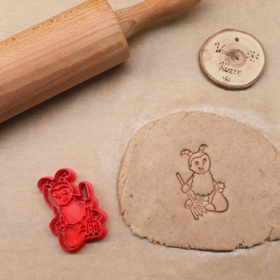 Vykrajovátko s razítkem Čert s pytlem | Vtipná vykrajovátka na Mikuláše – Zboží Dáma