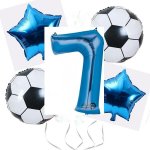 Balónkový set Fotbal modrý 7.narozeniny – Zboží Dáma