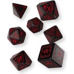 Sada 7 kostek Elvish dice set průhledná/červená SELV09 – Zbozi.Blesk.cz