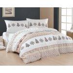 Matějovský povlečení NOVESTA béžovo-bílý zimní vzor flanel premium 140x200 70x90 – Zboží Dáma
