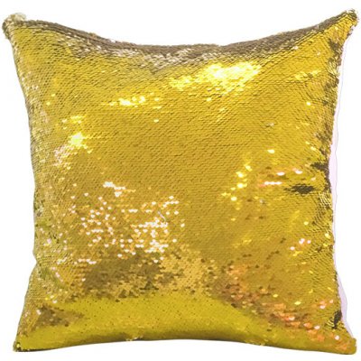Povlak na polštář s flitry 40 x 40 cm - zlato-bílá (SU-pol-flitr-G-W) – Hledejceny.cz