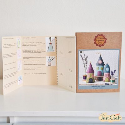 Corinne Lapierre Kreativní sada na plstění Vytvořte si tři kouzelné plstěné domečky plněné levandulí – Zboží Mobilmania