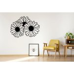 Lepy.cz Samolepka na zeď Kopretiny rozmery 55x40cm Tyrkysová modrá – Zboží Dáma