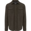 Pánská Košile Kariban teplá košile s sherpa podšívkou Heat tmavě khaki/šedá bouře