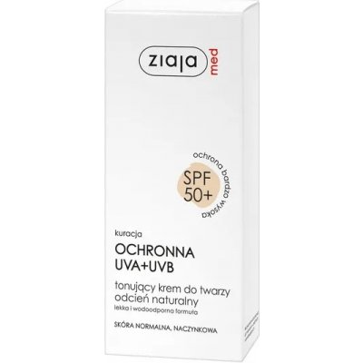Ziaja Tónovací krém pro normální pleť nebo rozšířené žilky SPF 50+ světlý Tinted Cream 50 ml – Zboží Dáma