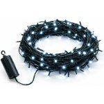 DECOLED LED světýlka na baterie venkovní 10,2 m, ledově bílá, 100 diod, tmavě zelený kabel IP44, 4× AA – Hledejceny.cz