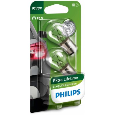 Philips LongLife Ecovision P21/5W 12V 21/5W BAY15d 2 ks 12499LLECOB2 – Hledejceny.cz