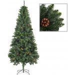 Nabytek XL Umělý vánoční stromek se šiškami zelený 210 cm