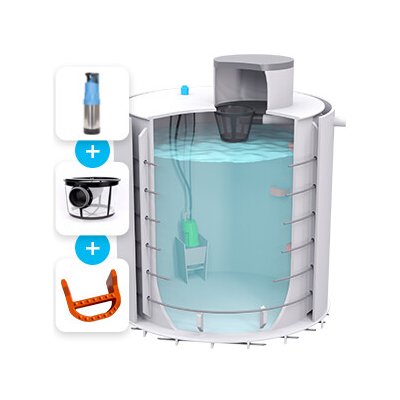 Plastino Sestava nádrž na vodu dvouplášťová 10m3 – Zbozi.Blesk.cz