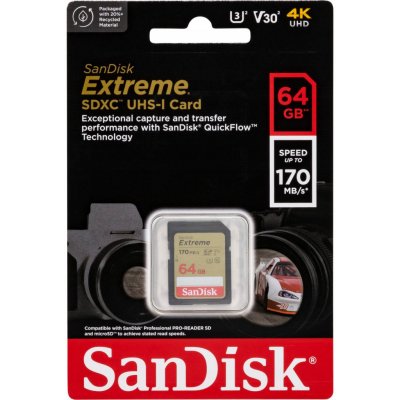sanDisk SDXC UHS-I U3 64 GB SDSDXV2-064G-GNCIN – Sleviste.cz