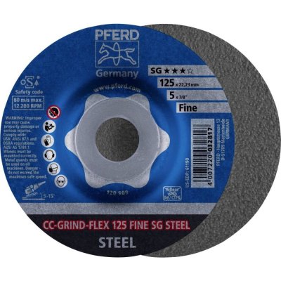 PFERD TOOLS 64187125 CC-GRIND-FLEX 125 SG STEEL FINE Průměr 125 mm Ø otvoru 22.23 mm ocel 10 ks – Zboží Dáma