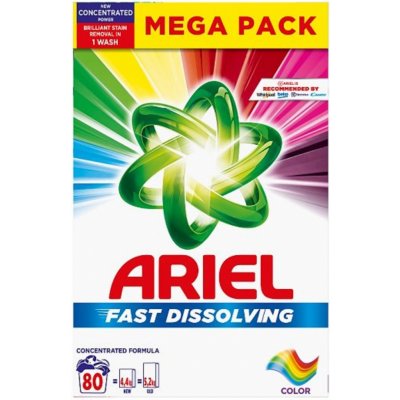 Ariel Fast Dissolving Color prací prášek na barevné prádlo 80 PD 4,4 kg – Zboží Mobilmania