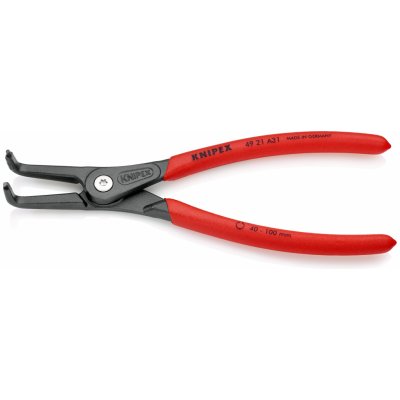 KNIPEX - Kleště precizní, na pojistné kroužky Ø 40-100mm - vnitřní, zahnuté - 210mm, velké opěrné plochy na hrotech (4921A31) – Hledejceny.cz