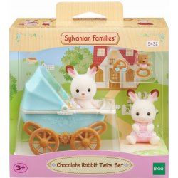 Sylvanian Families 5432 Dvojčátka čokoládových králíků v kočárku