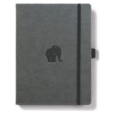 Dingbats A4+ Wildlife Grey Elephant Notebook Dotted – Zbozi.Blesk.cz