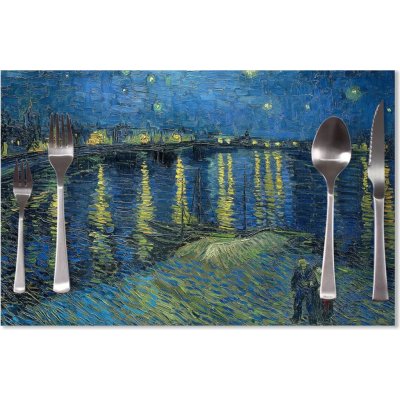 Sablio Prostírání Hviezdna noc nad Rhônou - Vincent van Gogh 40x30cm – Hledejceny.cz